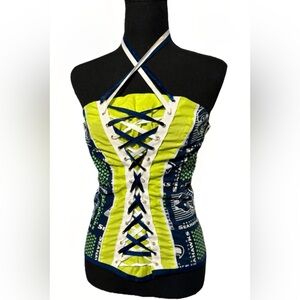 Seattle Seahawks stylish corset custom-made, Seahawks logo Lace-Up Women's Top